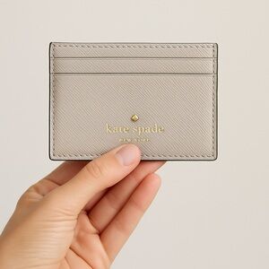 Kate Spade Gray And Silver Sequin Card Holder Wallet